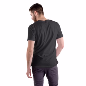mens half sleeves t-shirt black