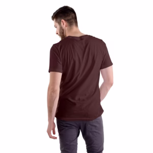 mens half sleeves t-shirt marron