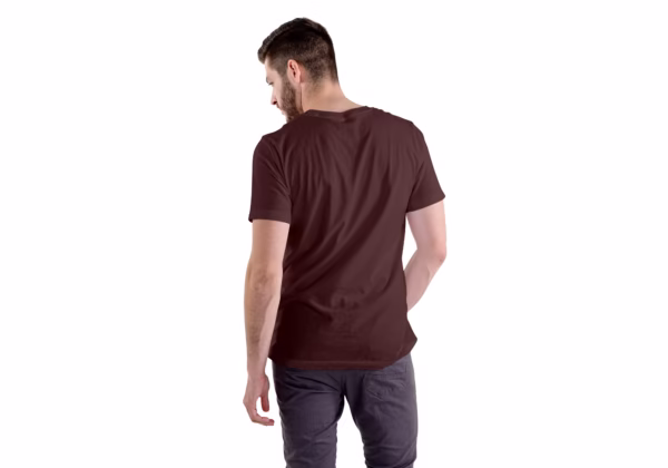 mens half sleeves t-shirt marron