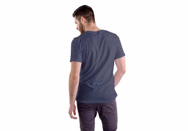 mens half sleeves t-shirt navy blue