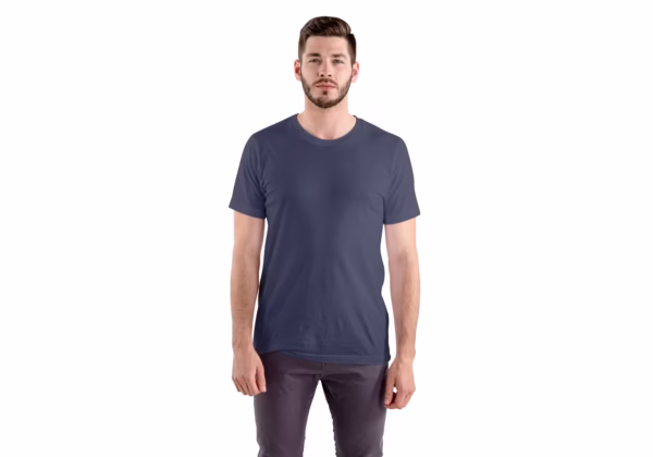 mens half sleeves t-shirt navy blue