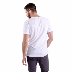 mens half sleeves t-shirt white