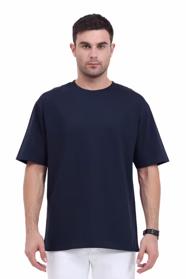 men's oversized standard t-shirt navy blue