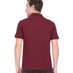 Mens Polo T-Shirt Maroon back