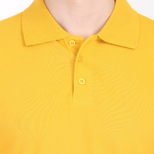 Mens Polo T-Shirt Mustard Yellow closeup