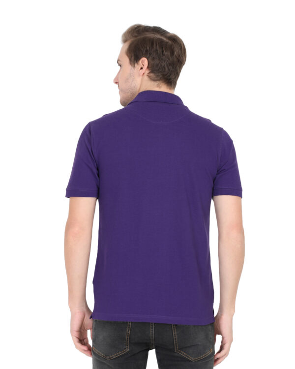 Mens Polo T-Shirt purple back