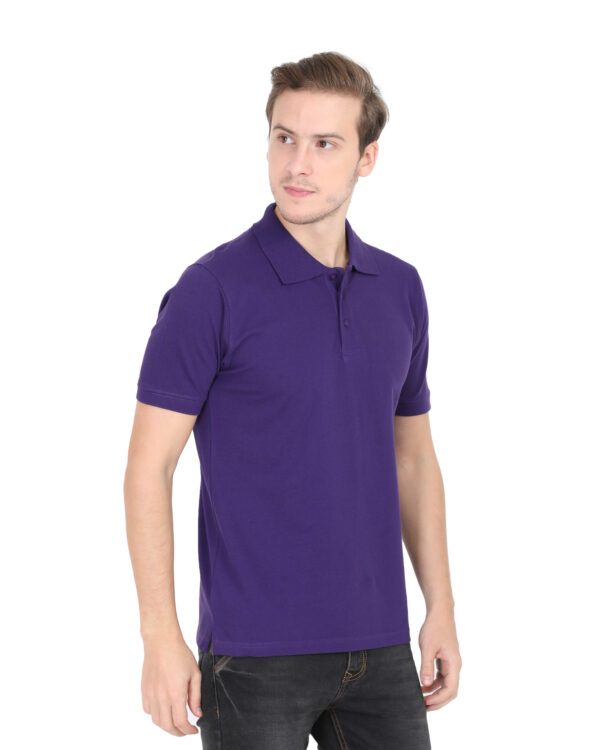 Mens Polo T-Shirt purple side2