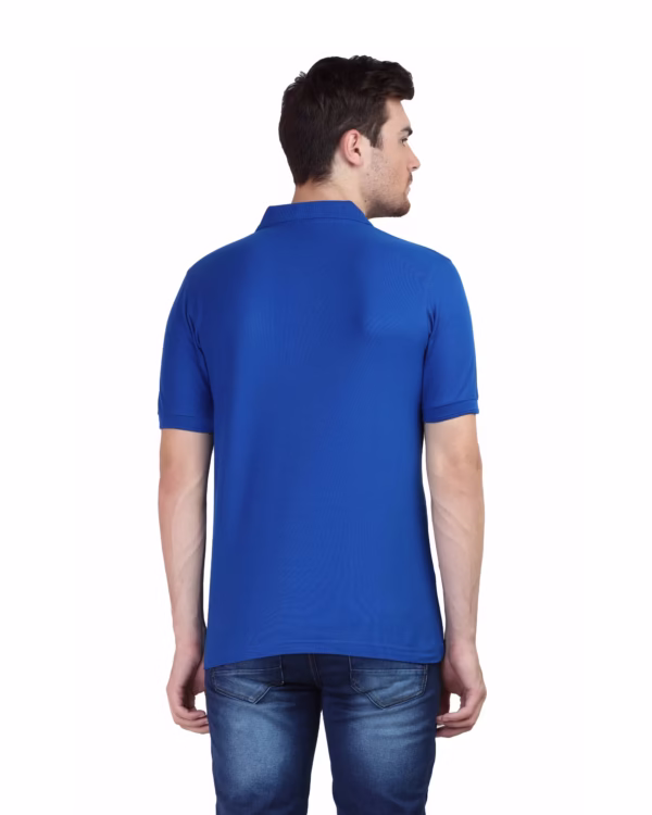 Men's Polo T-Shirt royal blue back
