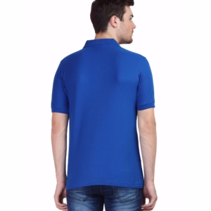 Men's Polo T-Shirt royal blue back