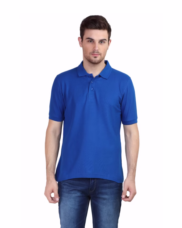 Men's Polo T-Shirt royal blue front