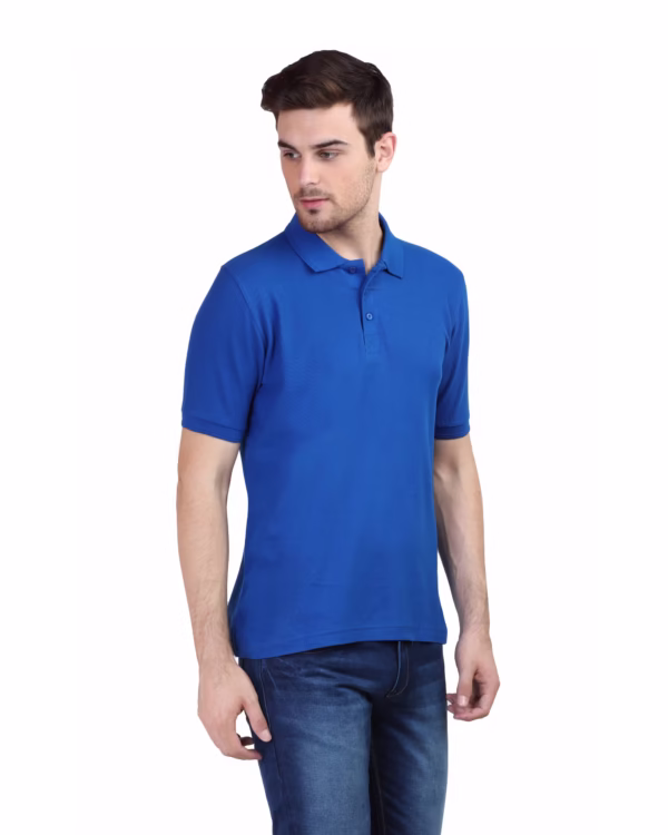 Men's Polo T-Shirt royal blue side