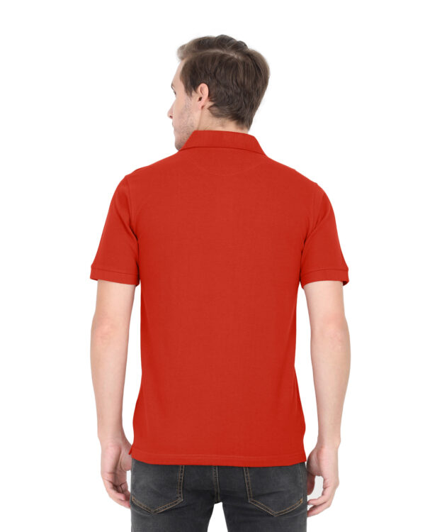 Mens Polo T-Shirt red back
