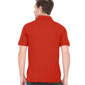 Mens Polo T-Shirt red back