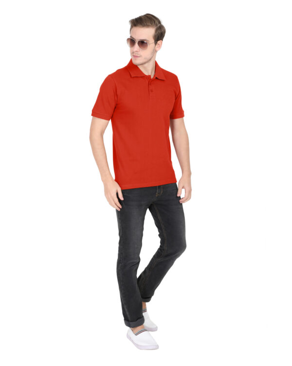 Mens Polo T-Shirt red full
