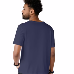 Men's poly cotton Navy Blue t-shirt