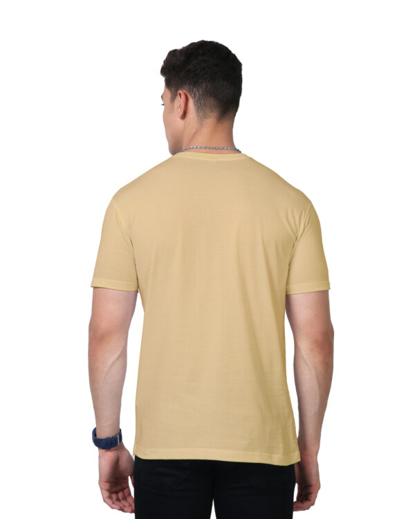 men's supima premium cotton t-shirt beige back