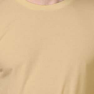 men's supima premium cotton t-shirt beige closeup