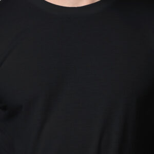 men's supima premium cotton t-shirt black closeup