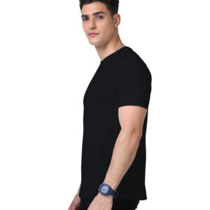men's supima premium cotton t-shirt black front