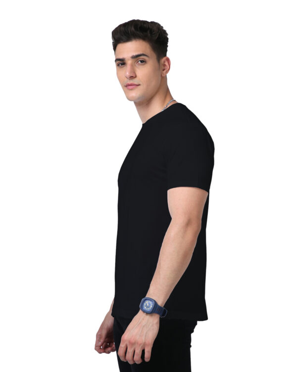 men's supima premium cotton t-shirt black front