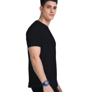 men's supima premium cotton t-shirt black side