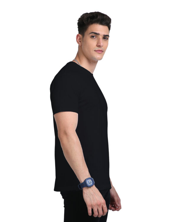 men's supima premium cotton t-shirt black side