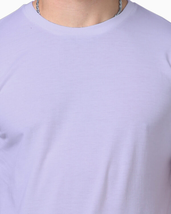 men's supima premium cotton t-shirt Lavender closeup