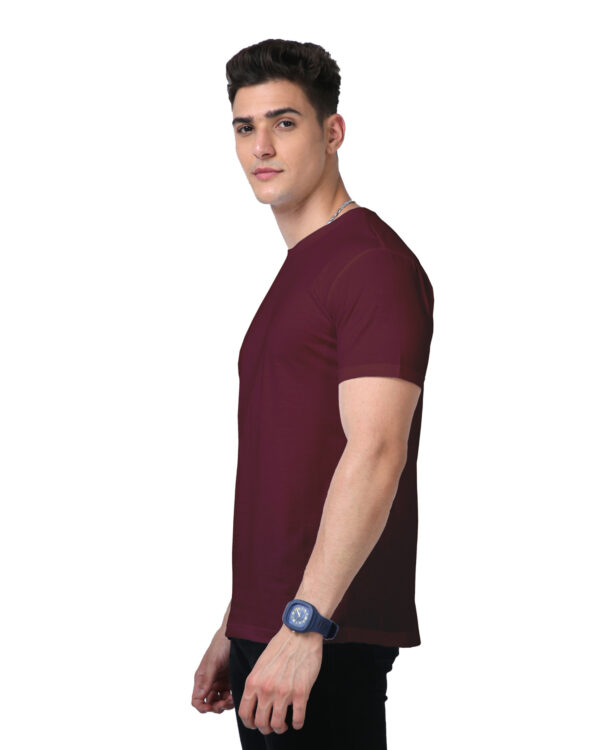men's supima premium cotton t-shirt maroon front