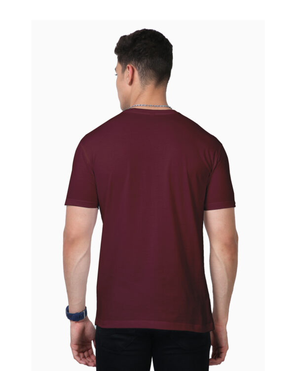 men's supima premium cotton t-shirt maroon back