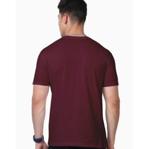 men's supima premium cotton t-shirt maroon back