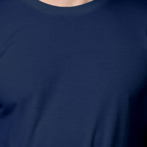men's supima premium cotton t-shirt navy blue closeup
