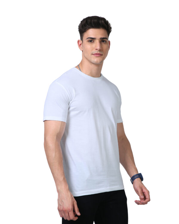 men's supima premium cotton t-shirt white side