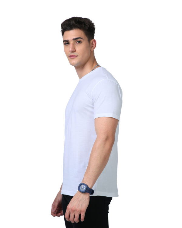 men's supima premium cotton t-shirt white side