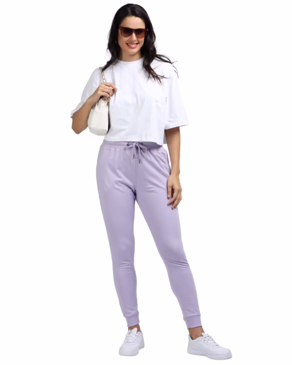 Women's Lavender Joggers full view