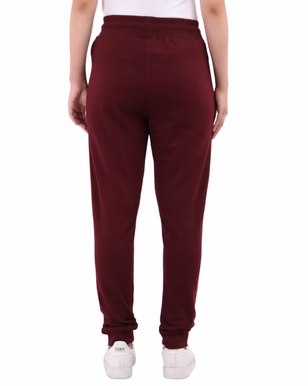Women's Maroon Joggers back view