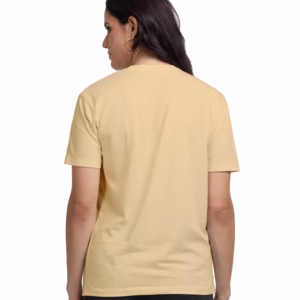 Women Supima-Premium Cotton T-shirt Beige back