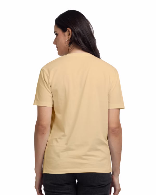 Women Supima-Premium Cotton T-shirt Beige back