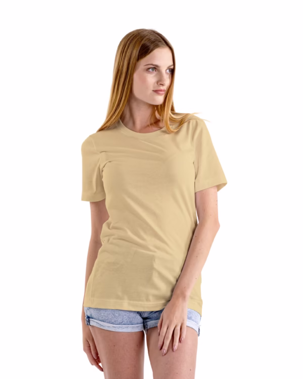 Women Supima-Premium Cotton T-shirt Beige front