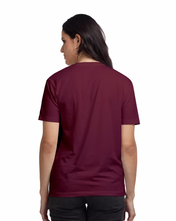 Women Supima-Premium Cotton T-shirt Maroon back