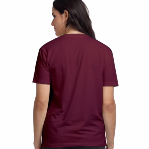 Women Supima-Premium Cotton T-shirt Maroon back