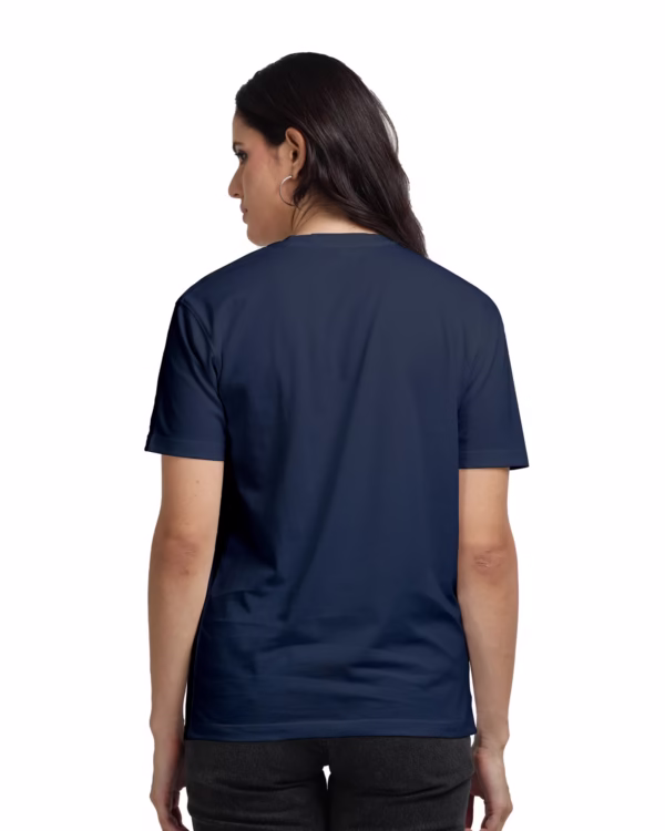 Women Supima-Premium Cotton T-shirt Navy Blue back