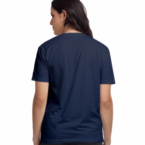 Women Supima-Premium Cotton T-shirt Navy Blue back