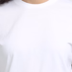 Women Supima-Premium Cotton T-shirt White closeup