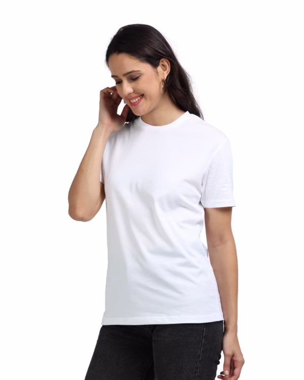 Women Supima-Premium Cotton T-shirt White front view