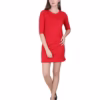 Solid Red T-Shirt Dress For Women main