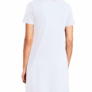 Solid White T-Shirt Dress For Women