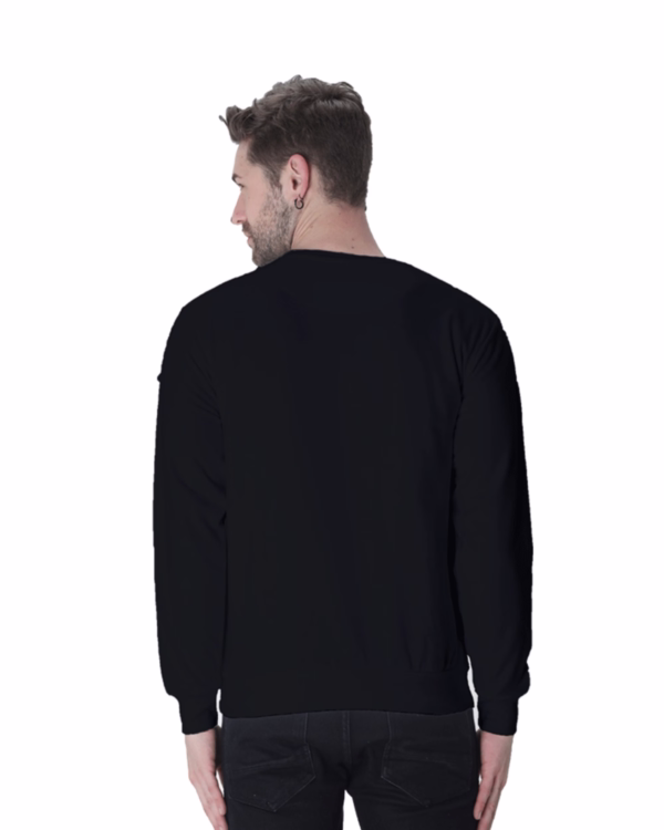 Men's black sweatshirt back view