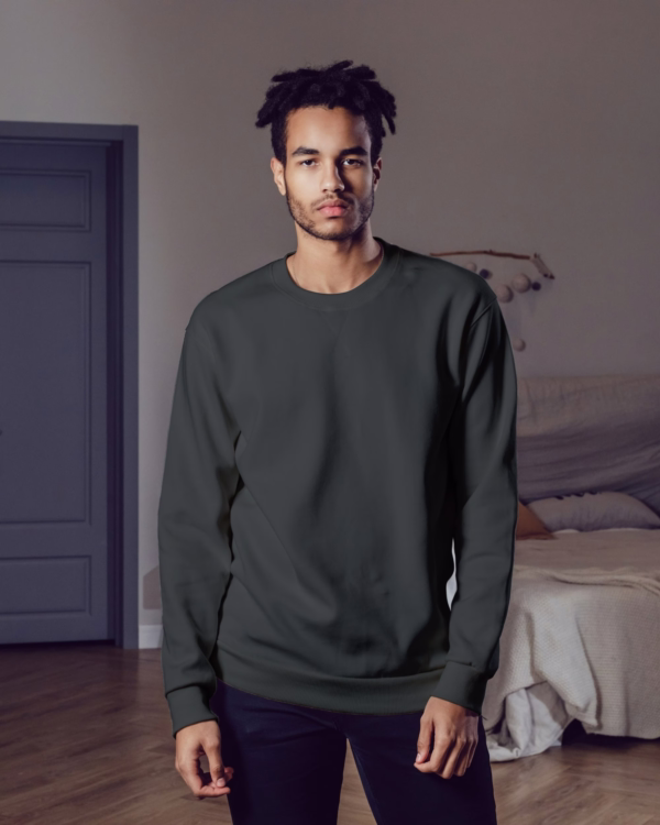 Men's Black sweatshirt front view