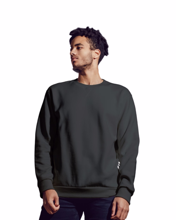Men's Black sweatshirt side view