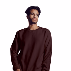 Men's Maroon sweatshirt side view